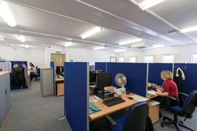 refurbished modular building for office accommodation